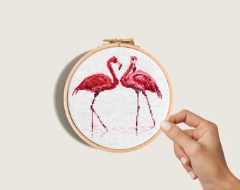 YEESAM ART Kit De Broderie Au Point De Croix Avancé U2013 Deux Perroquets U2013 Kit De Broderie à Faire Soi-même U2013 Cadeau De Noël Fait à La Main ( Oiseau A