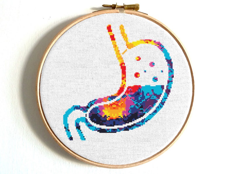 Stomach cross stitch pattern Body cross stitch Funny counted cro Stomach cross stitch pattern Body cross stitch Funny counted cro