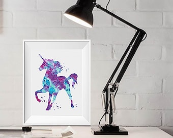 Unicorn cross stitch pattern, Modern embroidery, Colorful watercolor horse, Animals cross stitch PDF pattern, Digital Instant download PDF