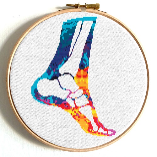 Anatomy Cross Stitch Pattern 7 Instant PDF Download Leg Etsy