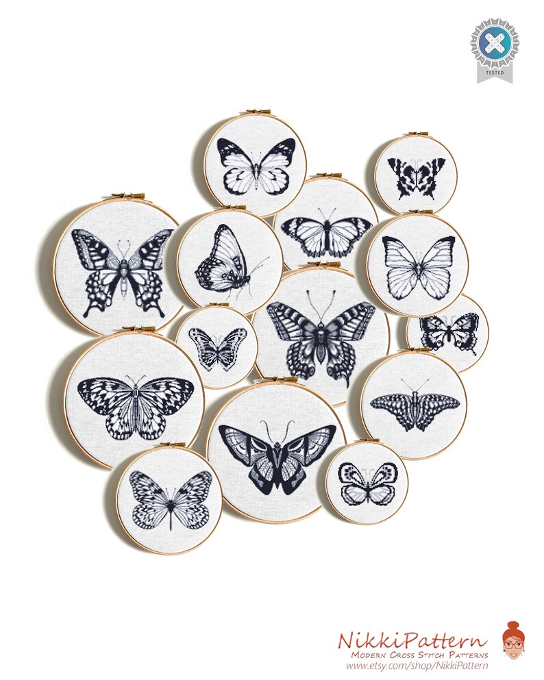 Butterfly Cross Stitch Pattern Mini Counted Cross Stitch Easy Cross