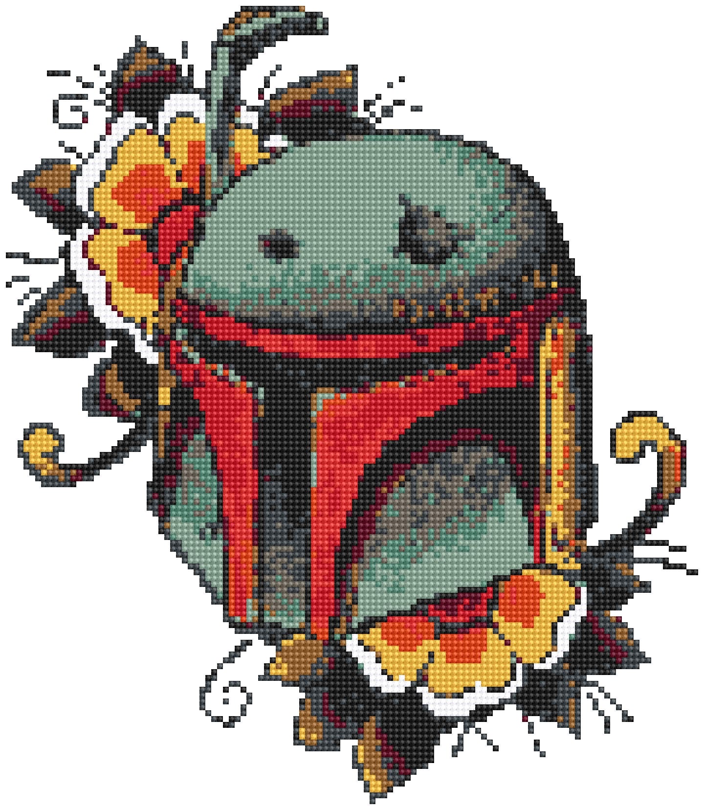 Boba Fett cross stitch pattern Star Wars counted cross stitch Etsy