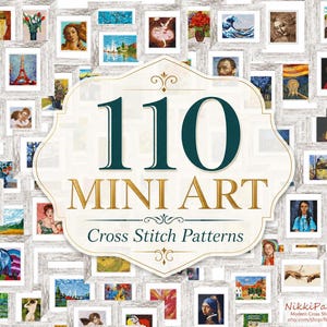 110 mini art cross stitch patterns.