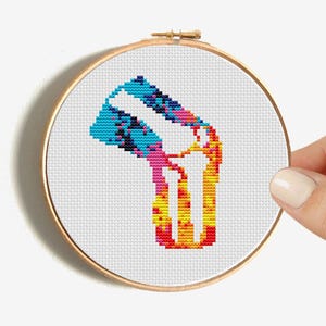 Mini anatomy cross stitch pattern, Human body knee, Human organ hand embroidery, Scary x-stitch PDF, Modern design, Digital instant download