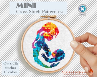 Mini anatomy cross stitch pattern Modern cross stitch Funny counted cross stitch Modern tiny cross stitch Colorful cross stitch Beginner PDF