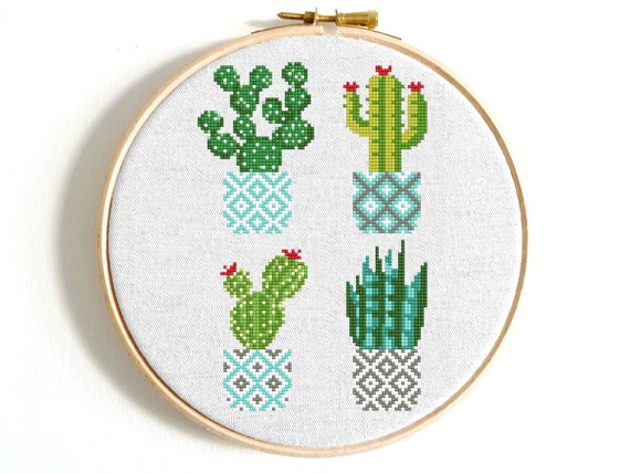 Cross stitch bookmark pattern Cacti sampler, Embroidery pattern Plants,  Cute bookmark cross stitch pattern