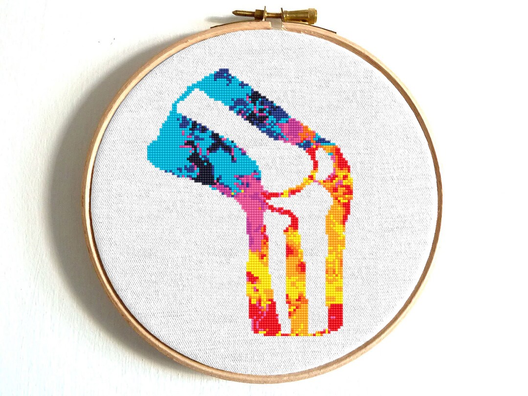 Knee art cross pattern Human anatomy Rainbow - España