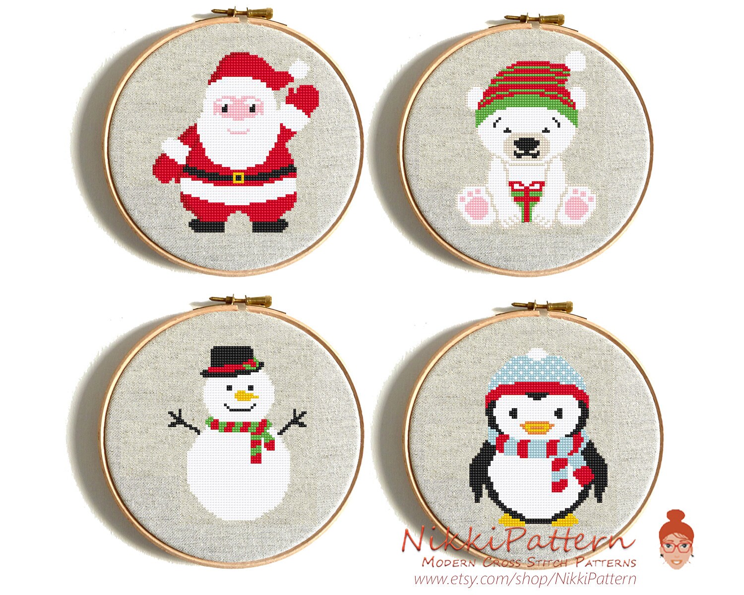 Merry Christmas cross stitch pattern beginner pdf cross stitch christmas cards