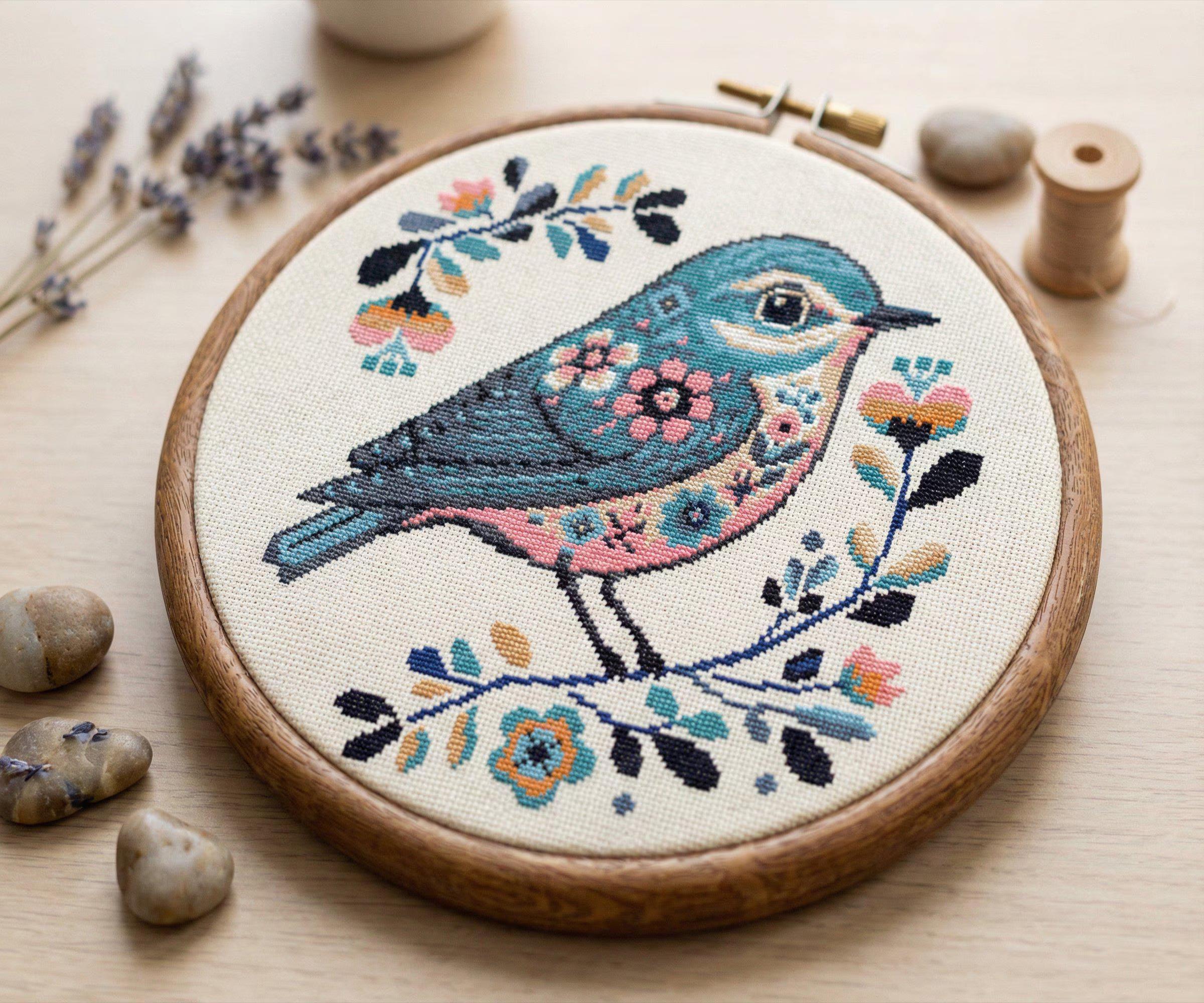 フランス刺繍（花と鳥） 【公式通販】