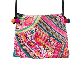 Bolso tribal vintage cruzado cuerpo medio (CM)
