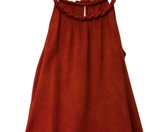 Niños Niña Correa Trenza Rodilla Vestido Barco Cuello 2 Años