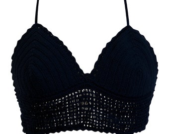 Top de bikini de ganchillo