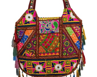 Estilo étnico indio Bordado Bolso Bandolera Correa de Hombro