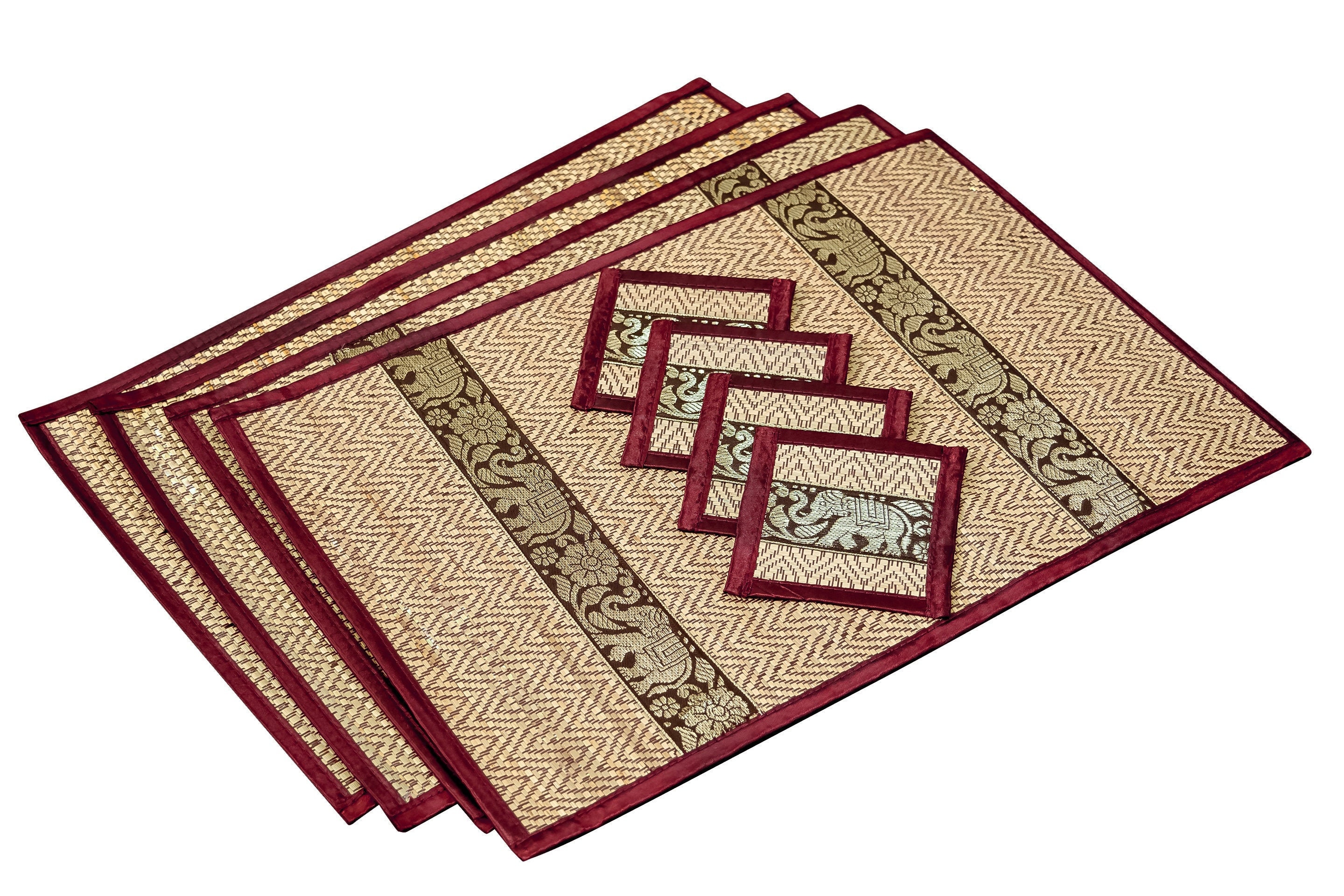Luxury Large Reed Placemat & Coasters Eco Friendly Handmade Etsy UK