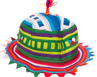 Festival Hat - Flat Round shaped, Tall Cone Shaped.