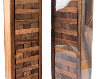 Juego de bloques de madera: juguete apilable de madera sostenible