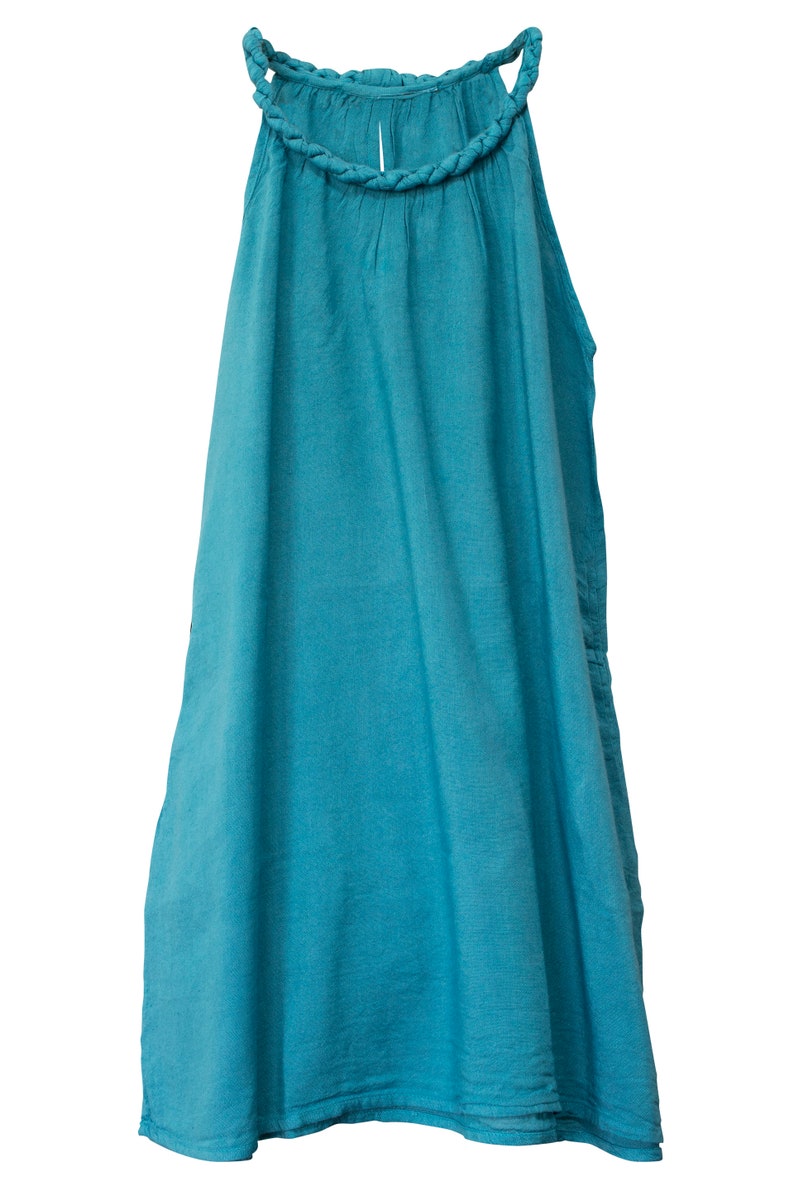 Kids Girl Strap Plait knee Dress Boat Neck 2 Years