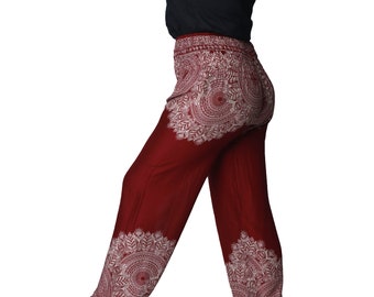 Smocked cintura pyjama bolsillo lateral yoga lounge pantalones pantalón pantalones pantalones slack