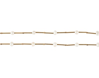 Accesorios de moda hechos a mano Correa para gafas/máscara Latón con cuentas de colores, cristal y perla