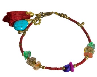 Pulsera del tobillo elegante tribal Boho joyería accesorios únicos