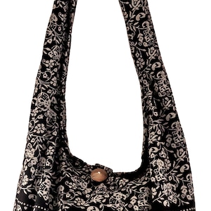 CCcollections Sling Bag Baumwolle Große Boho Hippie Hobo Handtasche 40 Drucke unisex Crossbody Bag
