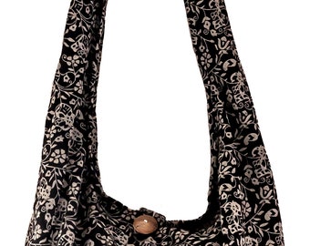 CCcollections Sling Bag Cotton Large Boho Hippie Hobo Handbag 40 Prints unisex Crossbody Bag