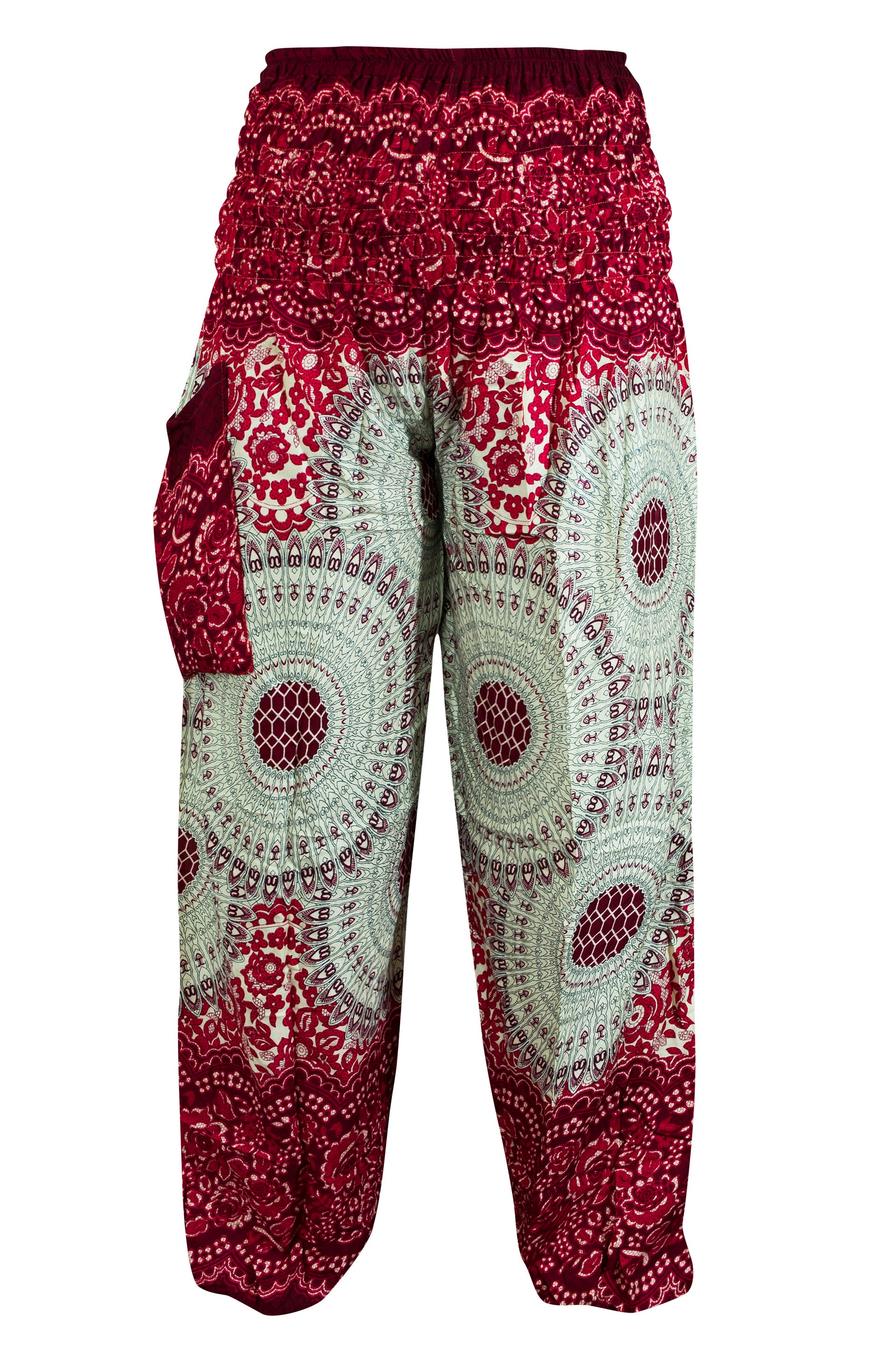 Smocked Waist Pyjama Side Pocket Yoga Lounge Trousers Pantaloon Slack ...