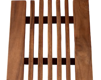 CCcollections Teak Wood Heat Resistant Trivet Mat For Hots Pots or Hot Serving Dishes
