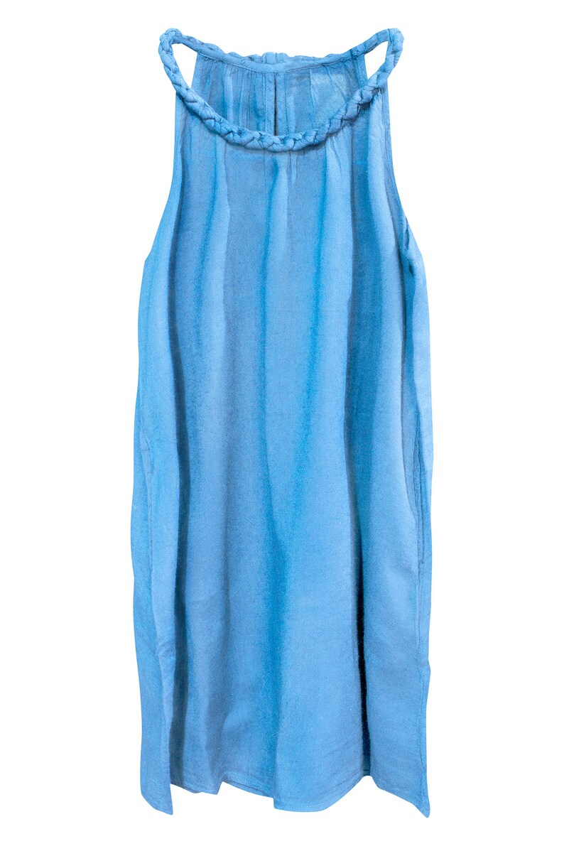 Kids Girl Strap Plait knee Dress Boat Neck 2 Years