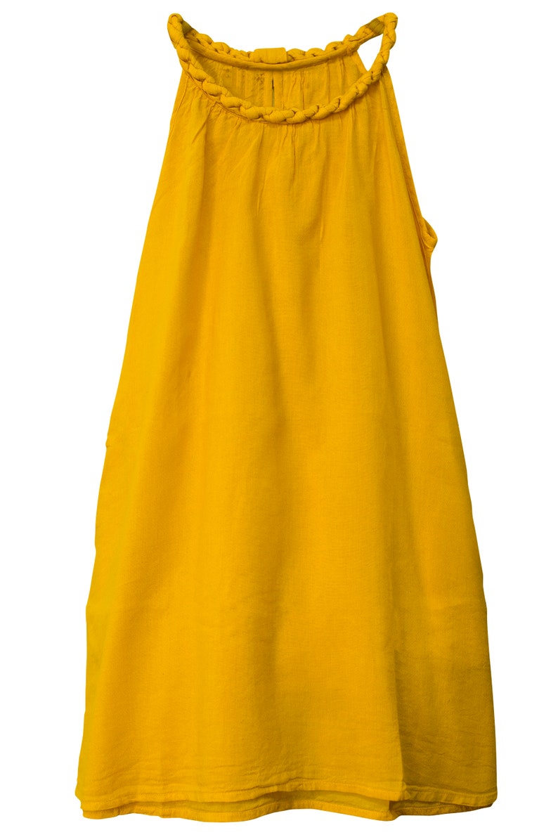 Kids Girl Strap Plait knee Dress Boat Neck 2 Years
