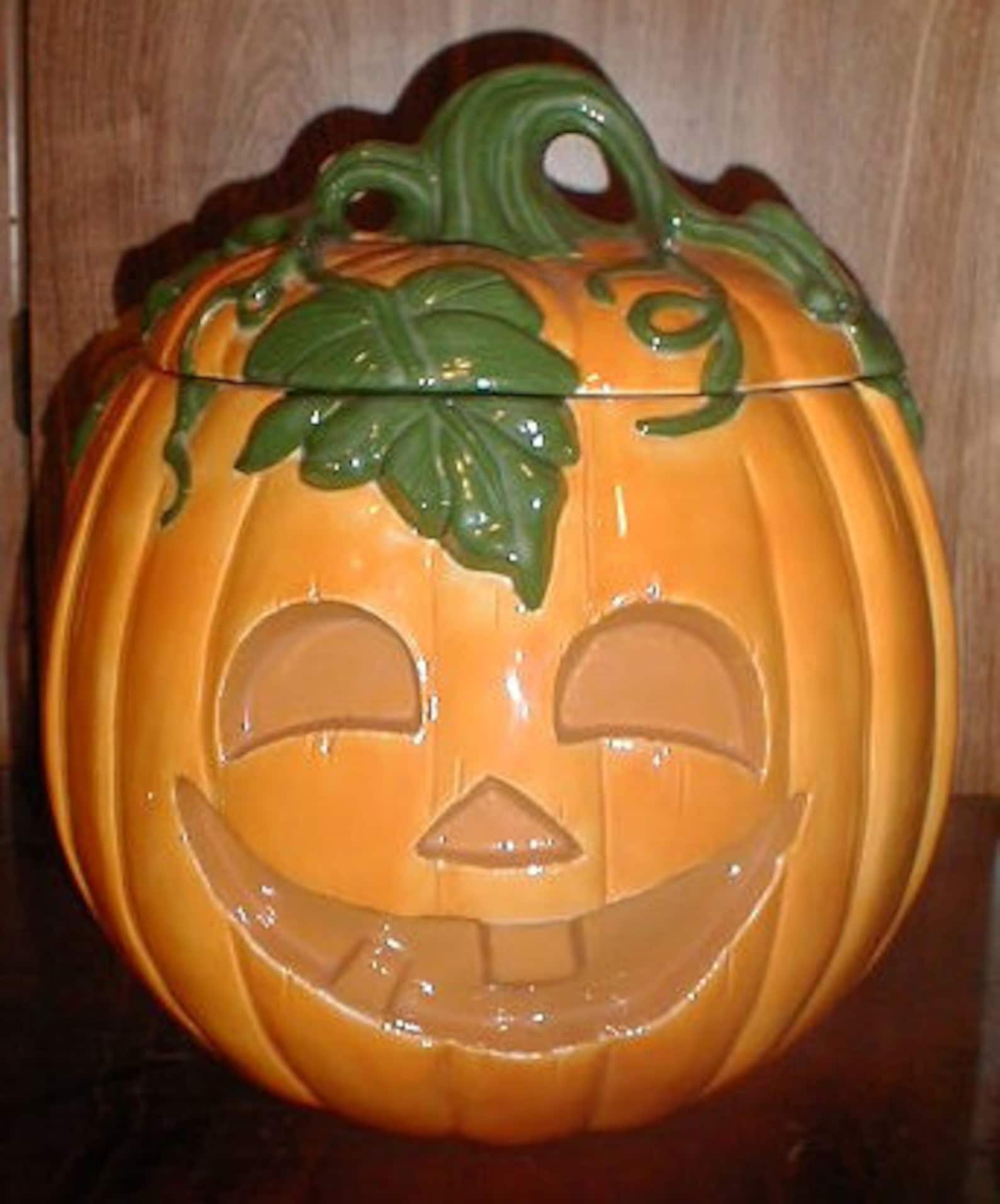 A Halloween Cookie Jar the SMILING Pumpkin - Etsy Singapore