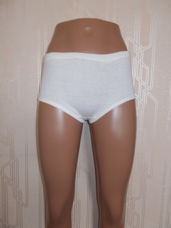 Size ML Russia Ukraine Soviet Fashion White Soviet Vintage Unused Women Underwear Russian 100 /% Cotton Underpants Factory Made in USSR