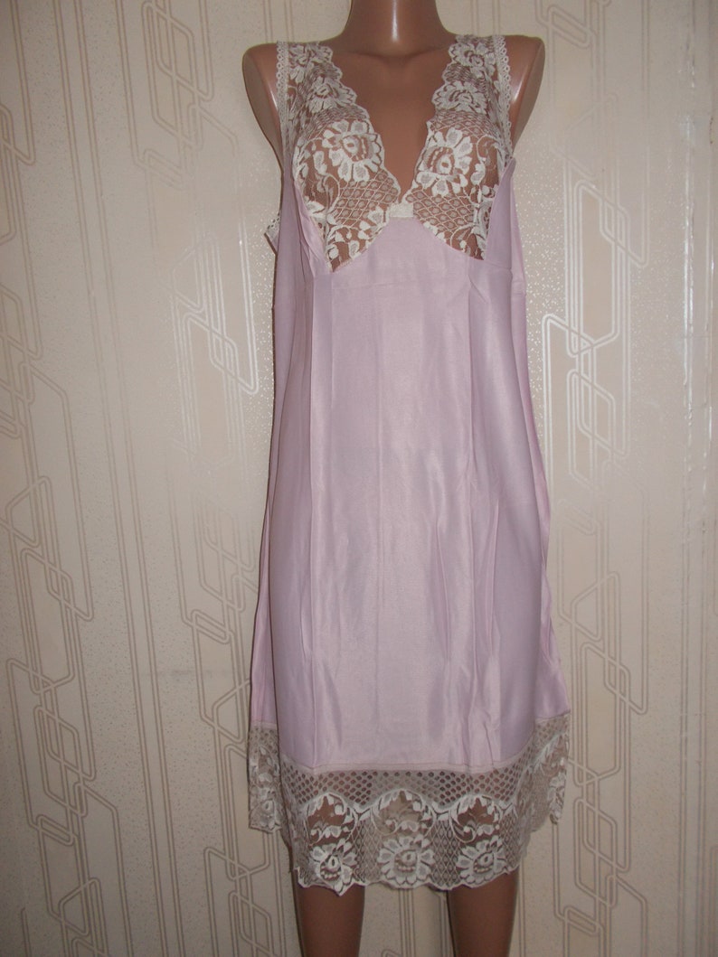 NOS Soviet Time Vintage Negligee Slip with Lace Ladies Purple | Etsy