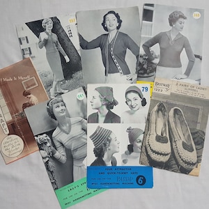 1940er & 50er Jahre Damen Strick- und Häkelmuster
