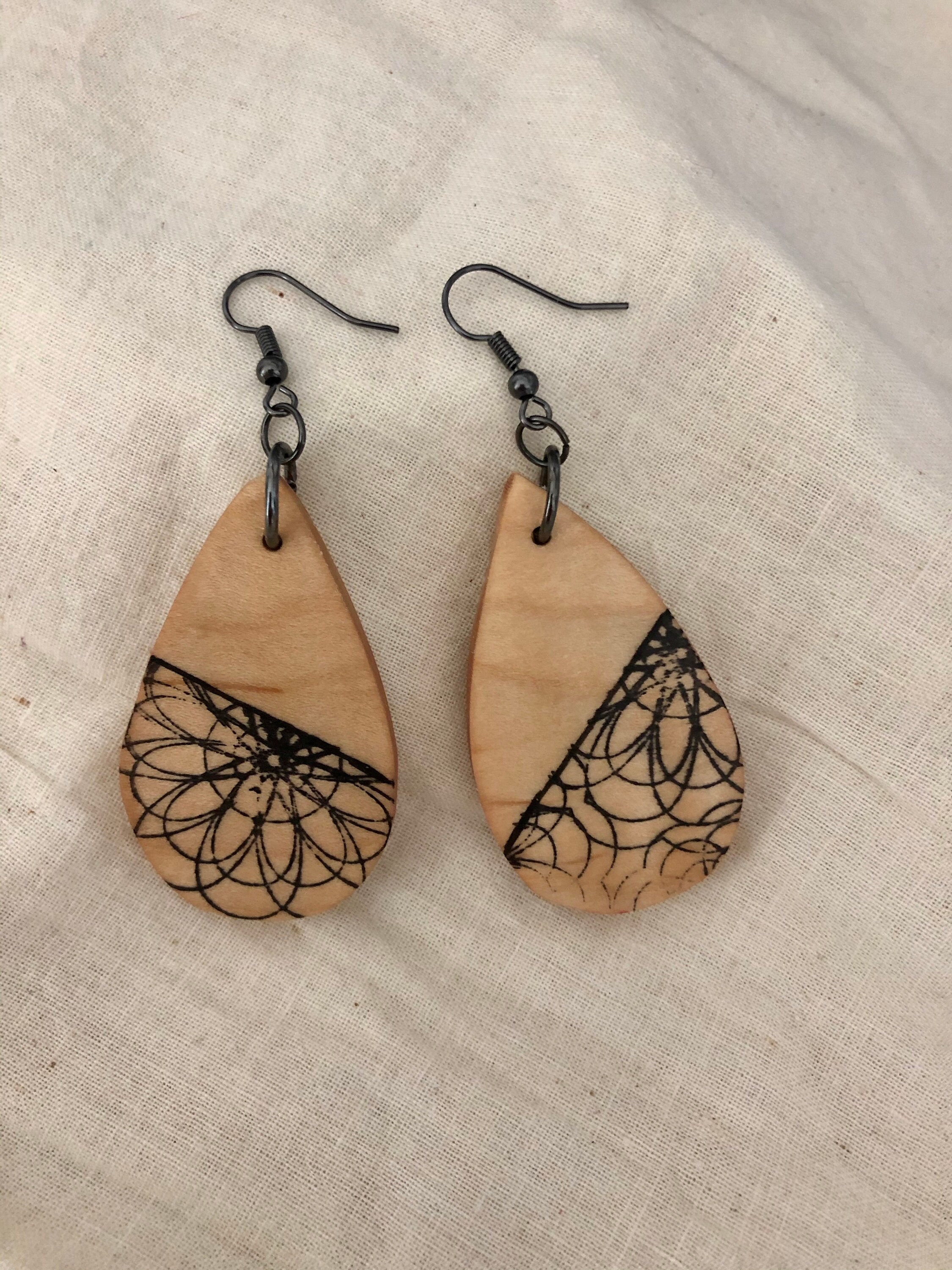 Pendientes de madera pendientes de madera Etsy