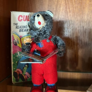 Vintage Cubby 1950s/60s the mechanical bear tin wind up toy Japanese tin litho toy