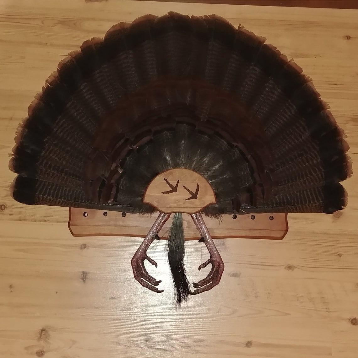 Turkey fan mount multiple beard Etsy