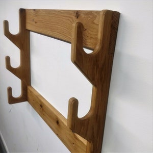 Wall mount Horizontal Three Gun Rack, Rifle Rack, Shotgun Rack image 2