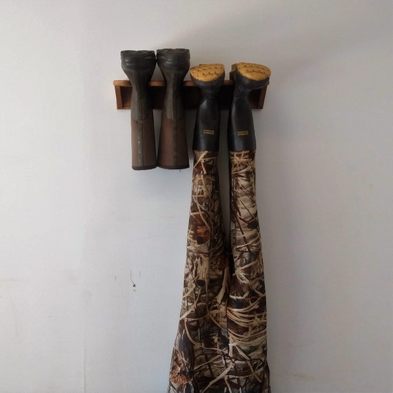 Wooden Wader Rack Boot Rack Wall Mount Etsy