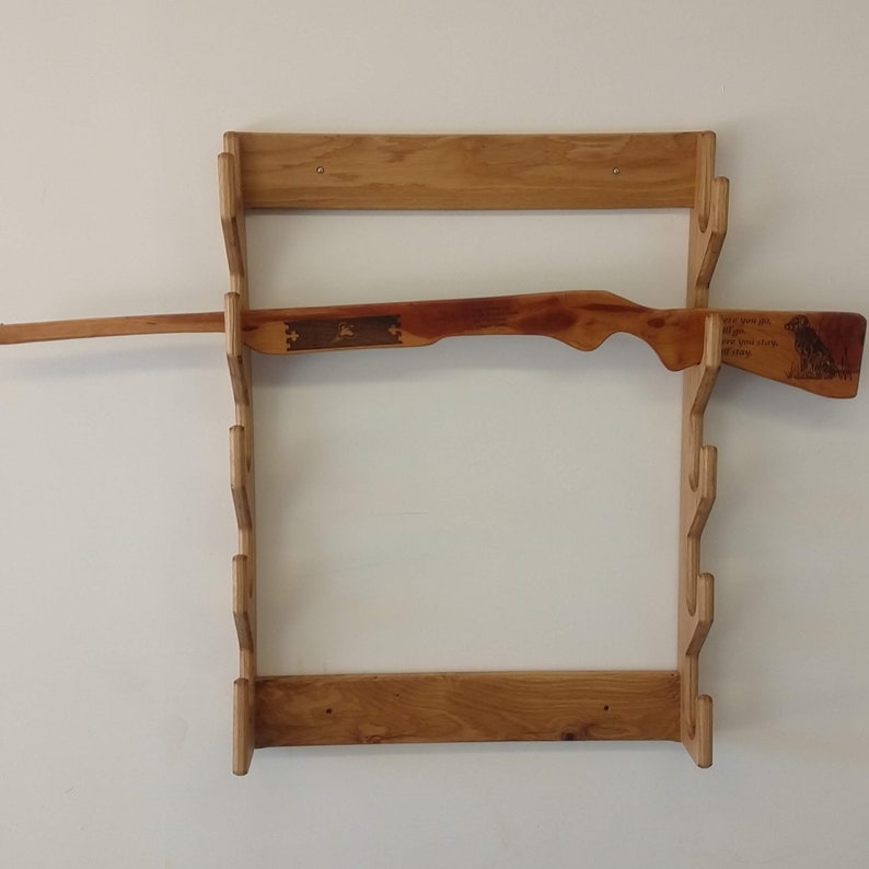Wall Mount Horizontal Five Gun Rack Rifle Rack Shotgun Rack Etsy