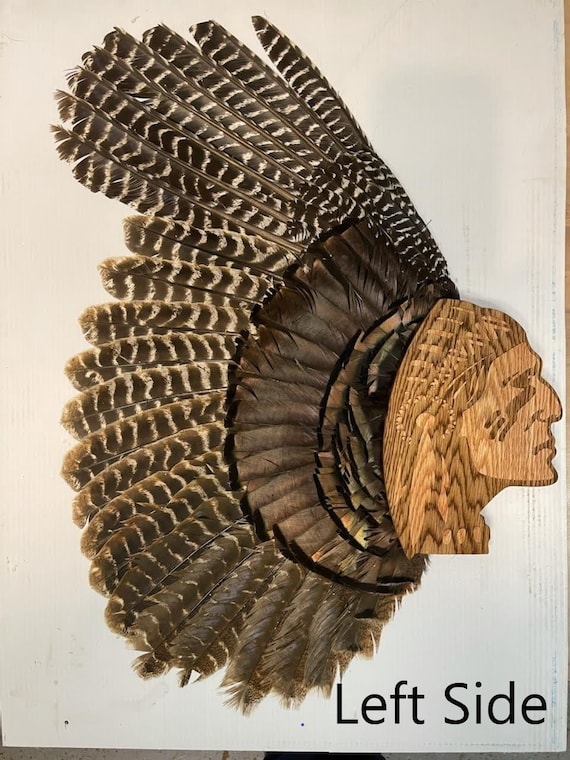 Turkey Wing Mount Indian Head Etsy
