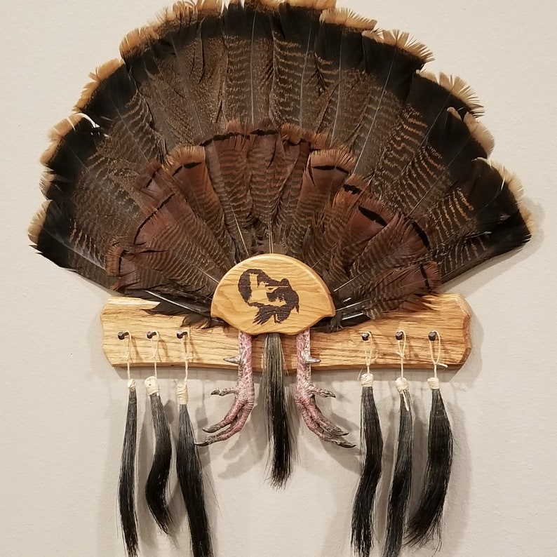 Turkey Fan Mount Multiple Beard Etsy