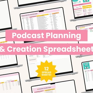 Podcast Show Planner | Google Sheets for Business + Content Organization