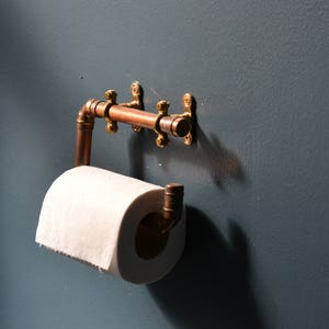 Copper Pipe Toilet Roll Holder