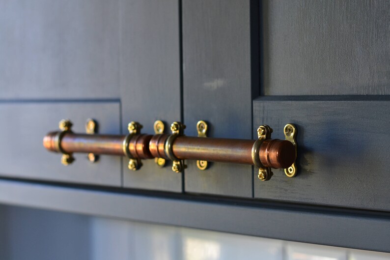 Industrial Style Copper Pipe Handles Etsy