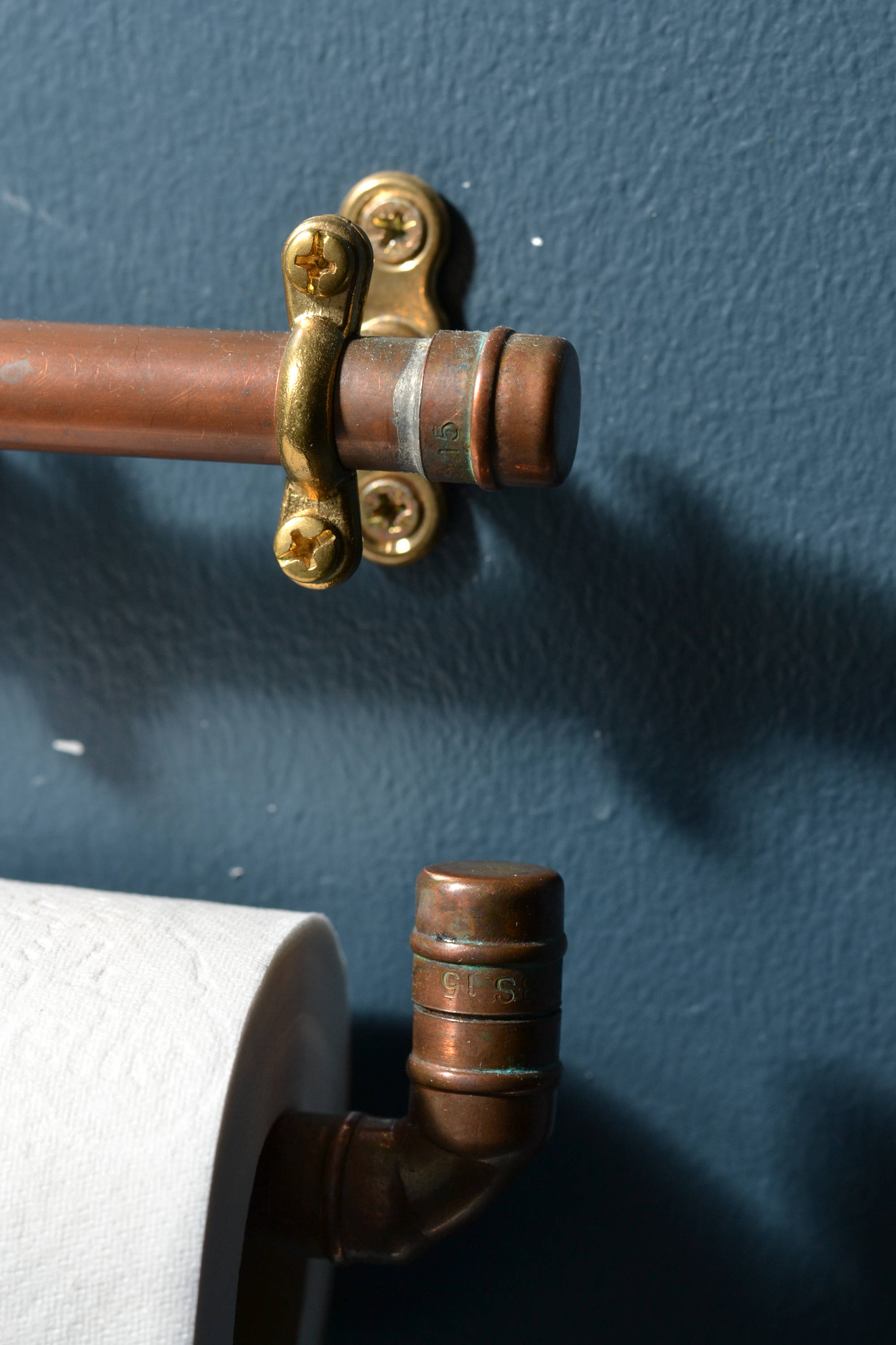 Copper Pipe Toilet Roll Holder Etsy UK