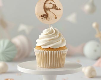 Duck Cupcake Toppers, Boho Baby Shower, Duck Birthday Party, Duck Party Decor