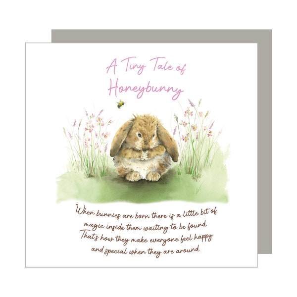 Cute Bunny Car Expanding Special Card Rabbit Painting Animal Bunny Story Magical Tiny Tale Honeybunny Gift For Granddaughter Pop up Card