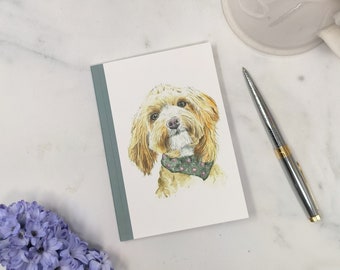 Cockerpoo Dog Notebook Cute Dog Gift Dog Lover Stationery Notepad Dog Painting Gift for Dog Lover