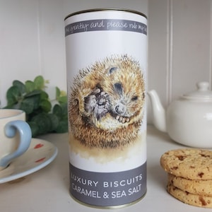 Hedgehog Biscuits Luxury Cookies Hedgehog Gift Heggie Lover Caramel and Sea Salt